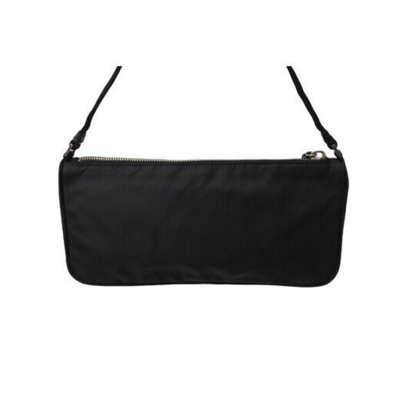 Prada One Shoulder Bag Accessory Pouch Triangle Logo Black Nylon - Picture 2 of 8
